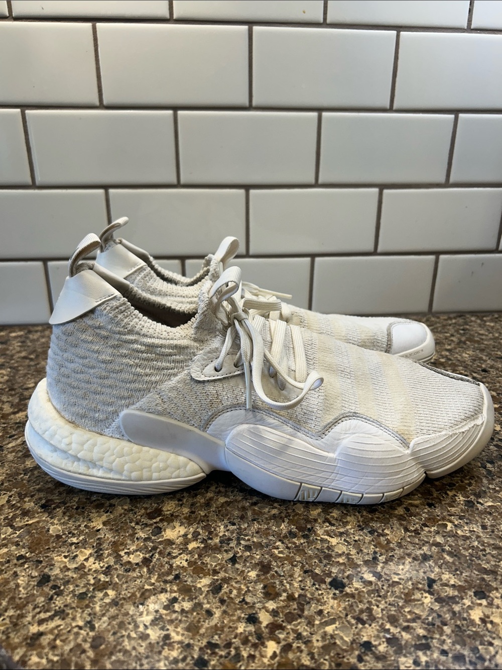 adidas Men's Trae Young 2.0 Basketball Shoes “triple white”